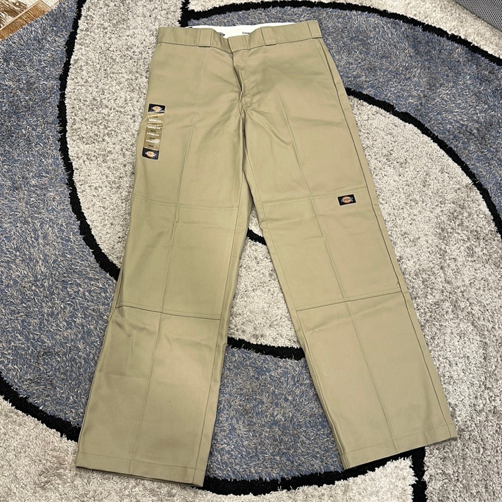 DICKIES, 32/32, KHAKI WITH 3 POCKETS